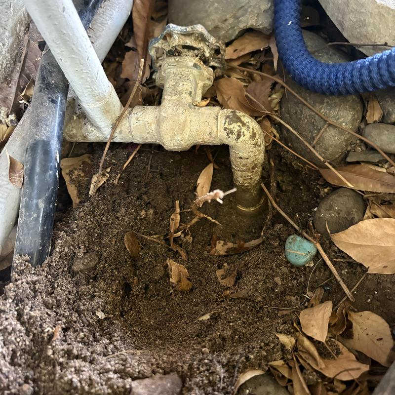 34 Inch Ball Valve with outdoor pipe and soil excavation