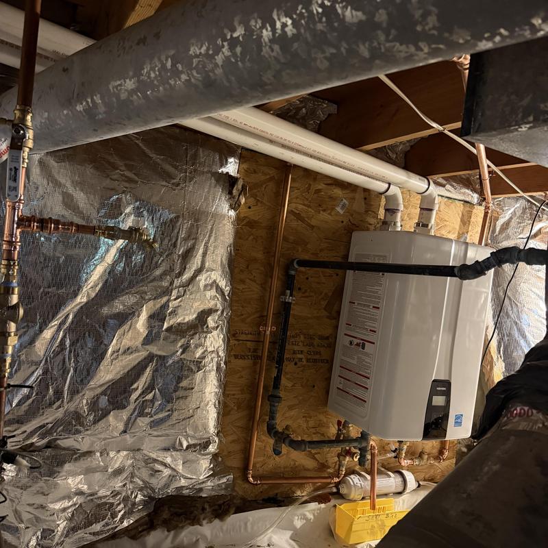 Tankless water heater with copper piping installation Tankless water heater with copper piping installation