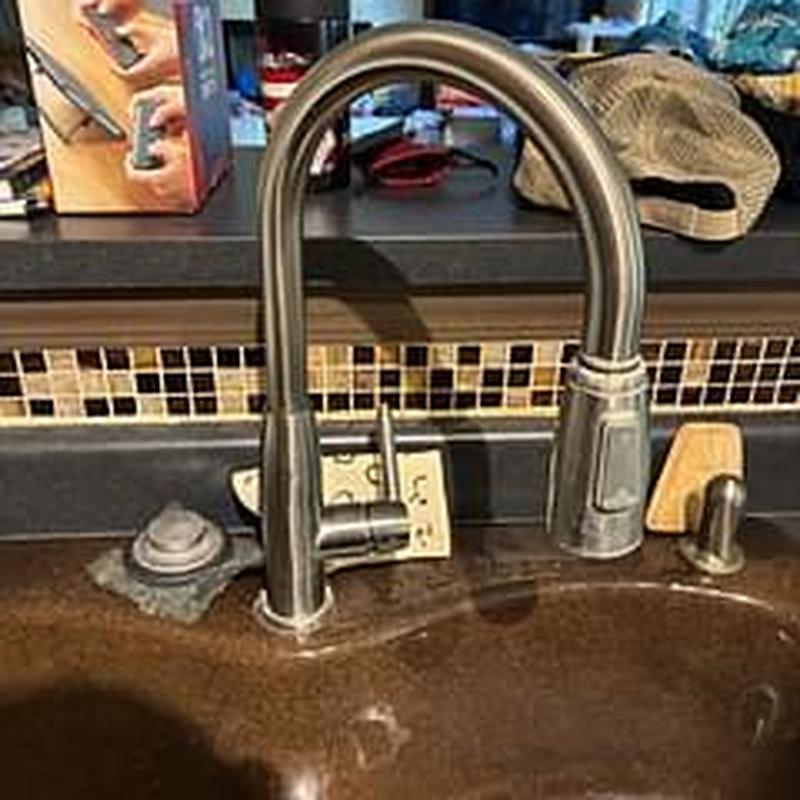 Kitchen faucet and shut off valves installation