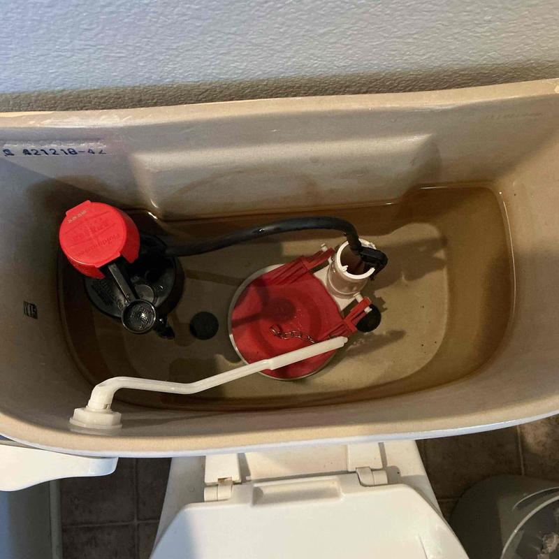 Toilet tank fill valve and flapper replacement detail