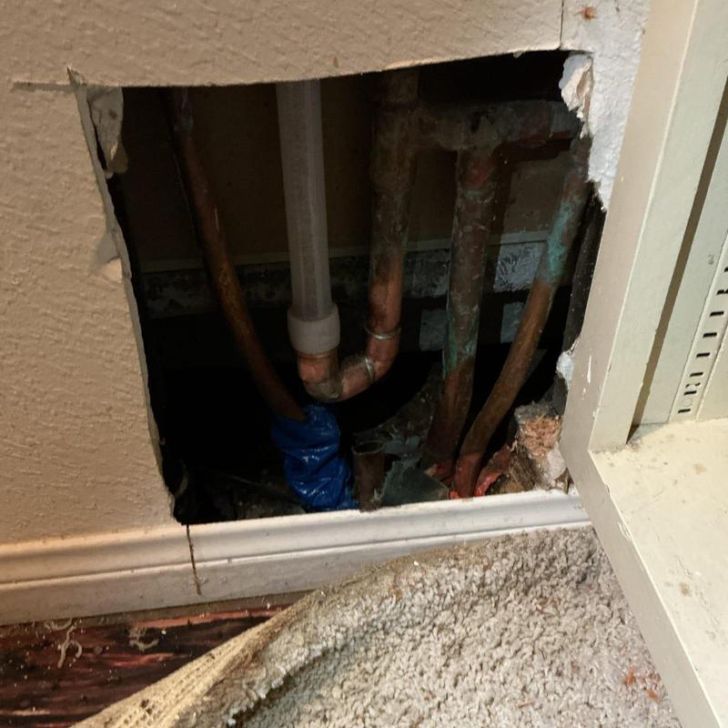 WirsboPex hot water pipe reroute in wall cavity
