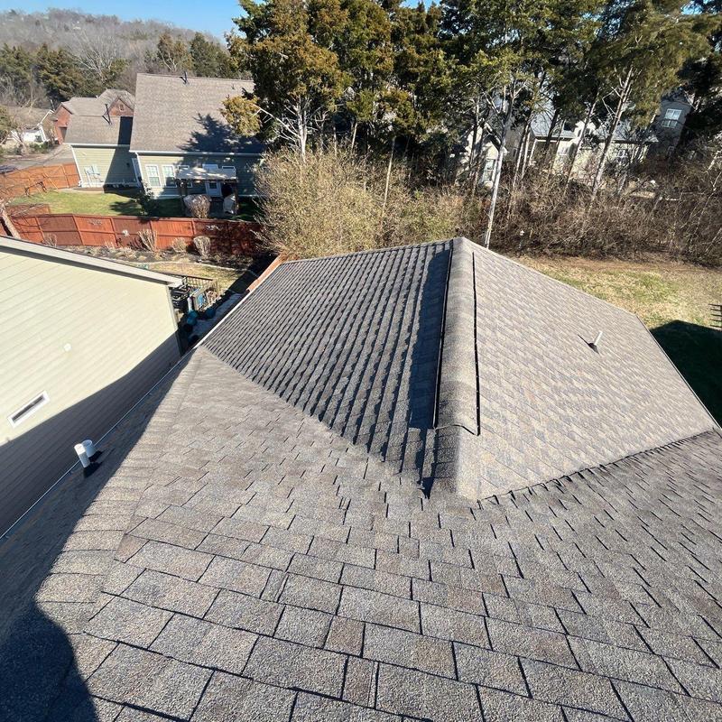 Roof shingles with hail damage inspection in Nolensville