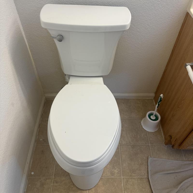 Kohler toilet installation with new shut off valve Kohler toilet installation with new shut off valve