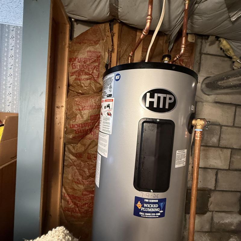 Water heater replacement with copper piping in basement