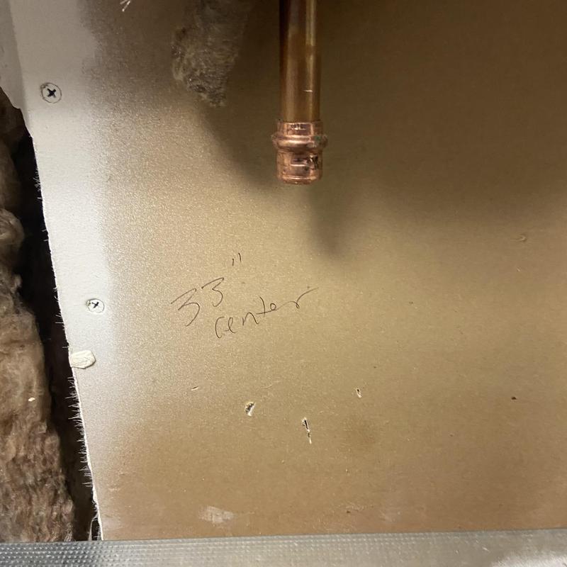 Copper water fountain supply pipe rough-in Copper water fountain supply pipe rough-in