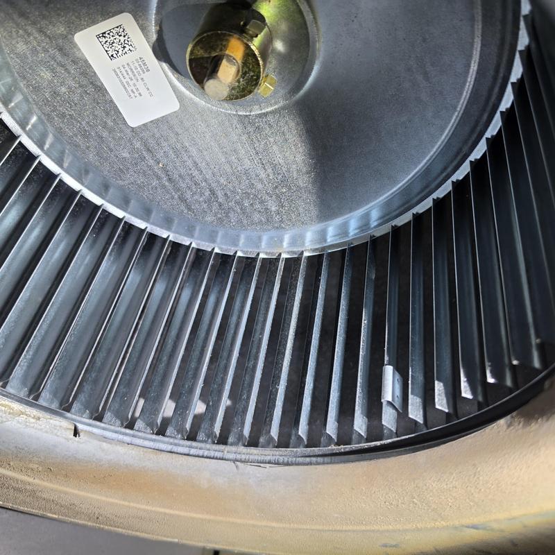 Indoor blower motor wheel on Lennox furnace