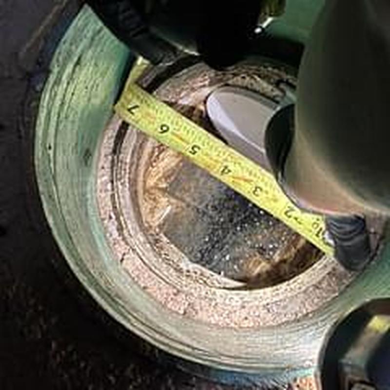 Backwater valve measurement inside plumbing system