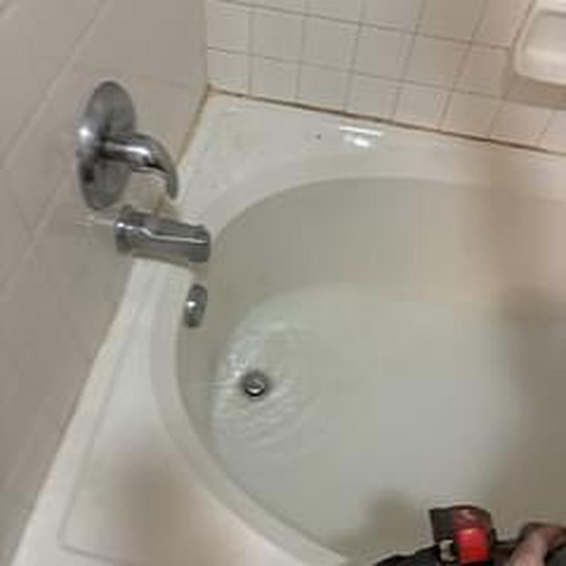 Tub spout and escutcheon caulking in master bath