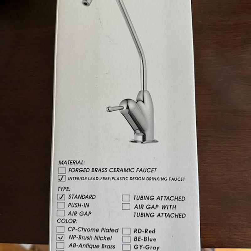 Plastic lead-free drinking faucet installation details