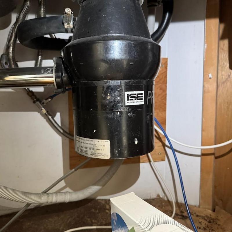 Garbage disposal and kitchen sink drain plumbing system