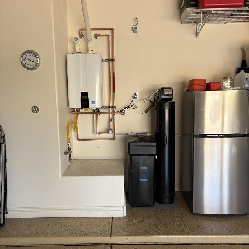 Navien 240A2 tankless water heater with copper piping