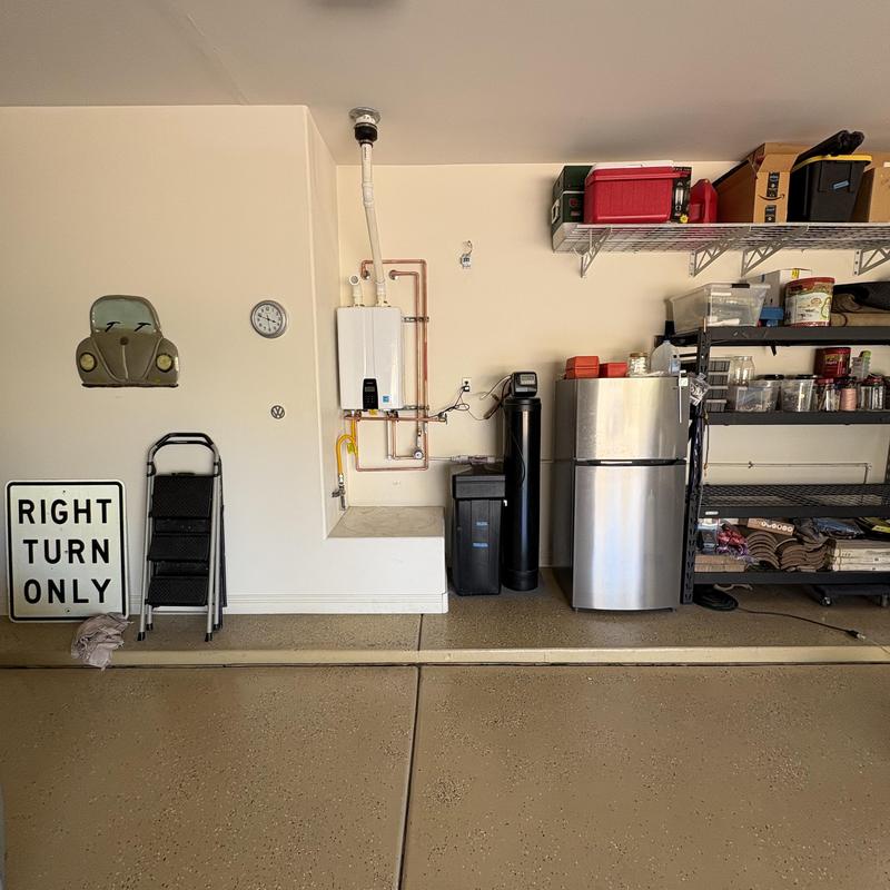 Navien 240A2 tankless water heater with return valve