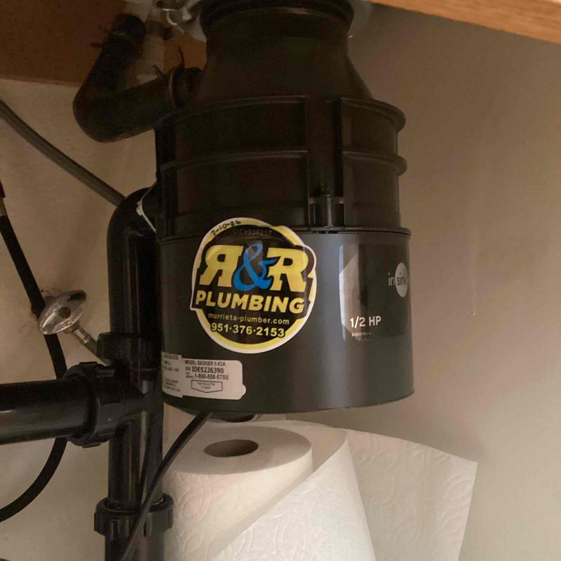 Badger 5 garbage disposal installed under sink