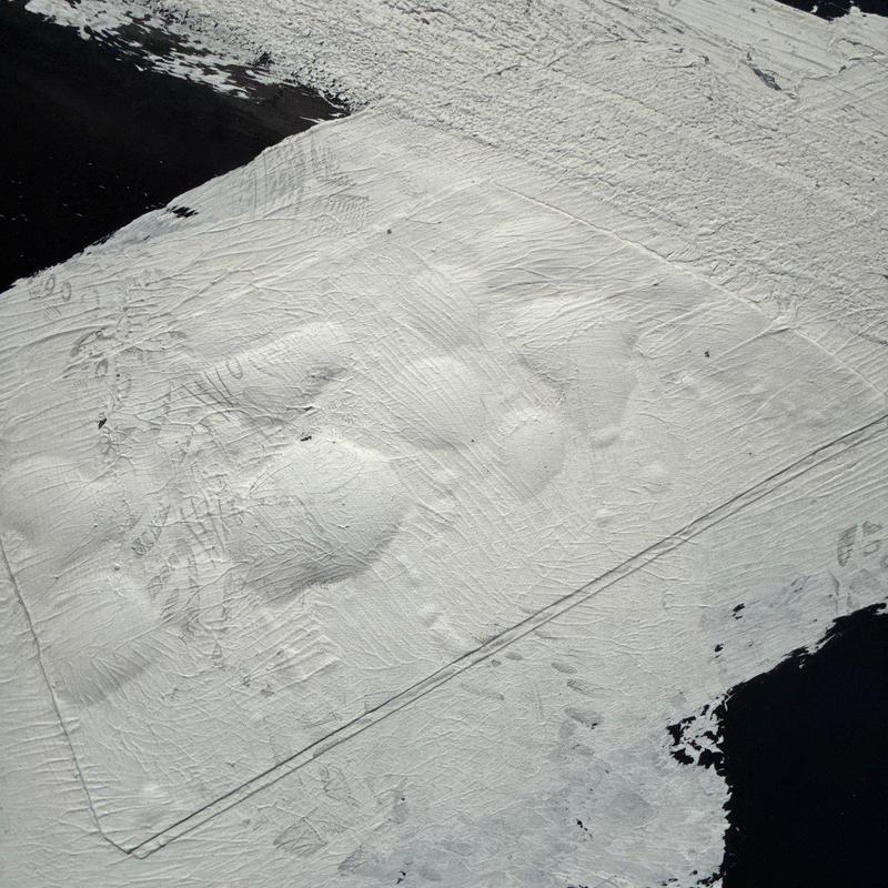Commercial roof membrane with hail damage and blisters