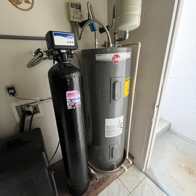 Water softener and Rheem electric water heater installation Water softener and Rheem electric water heater installation