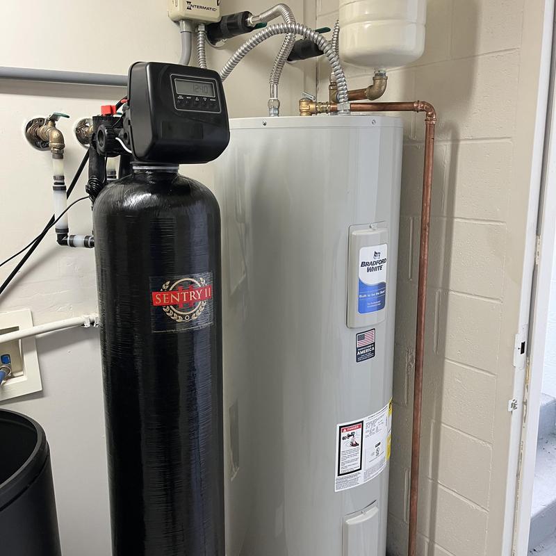 Water softener and electric water heater installation Water softener and electric water heater installation
