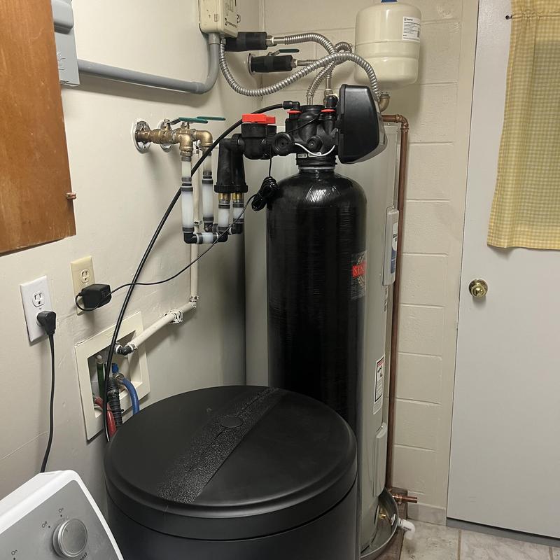 Water softener and electric water heater installation Water softener and electric water heater installation