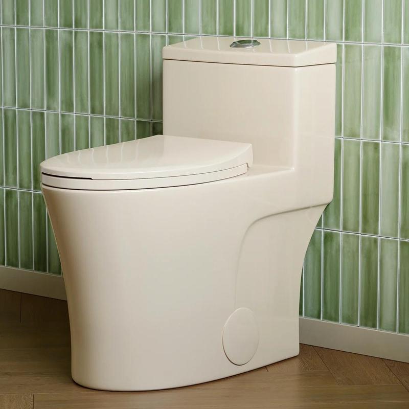 Toilet installation with supply line and wax ring