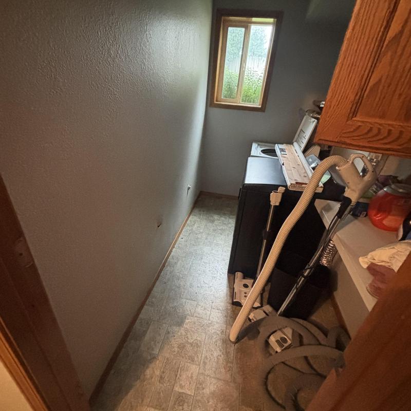 Laundry room plumbing space with washing machine hookups Laundry room plumbing space with washing machine hookups
