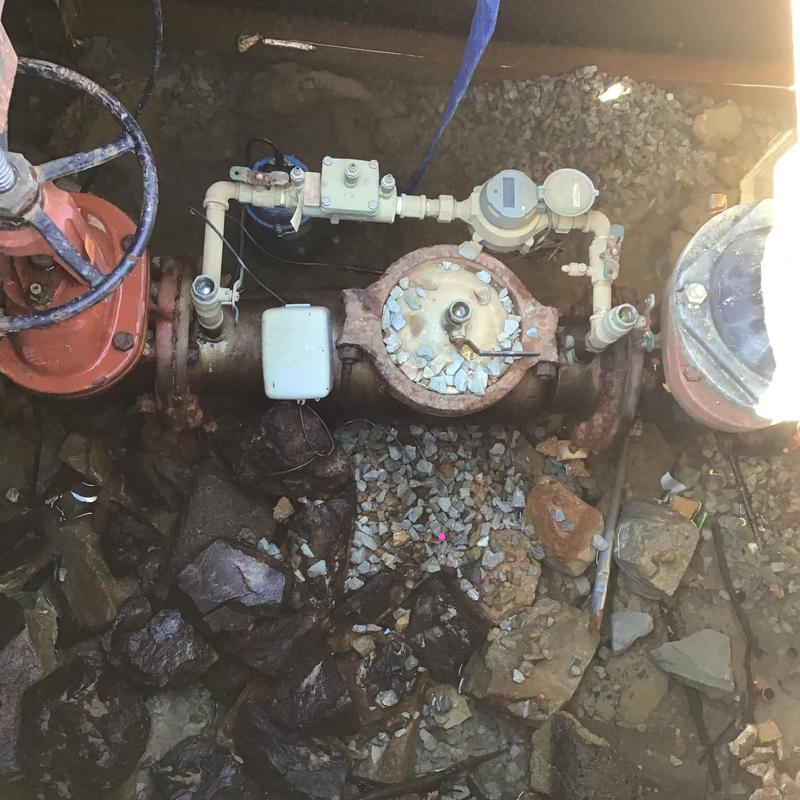 Backflow prevention device and valve setup underground Backflow prevention device and valve setup underground