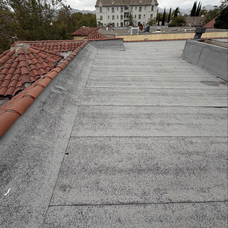 Torch down roofing system flat roof inspection Torch down roofing system flat roof inspection