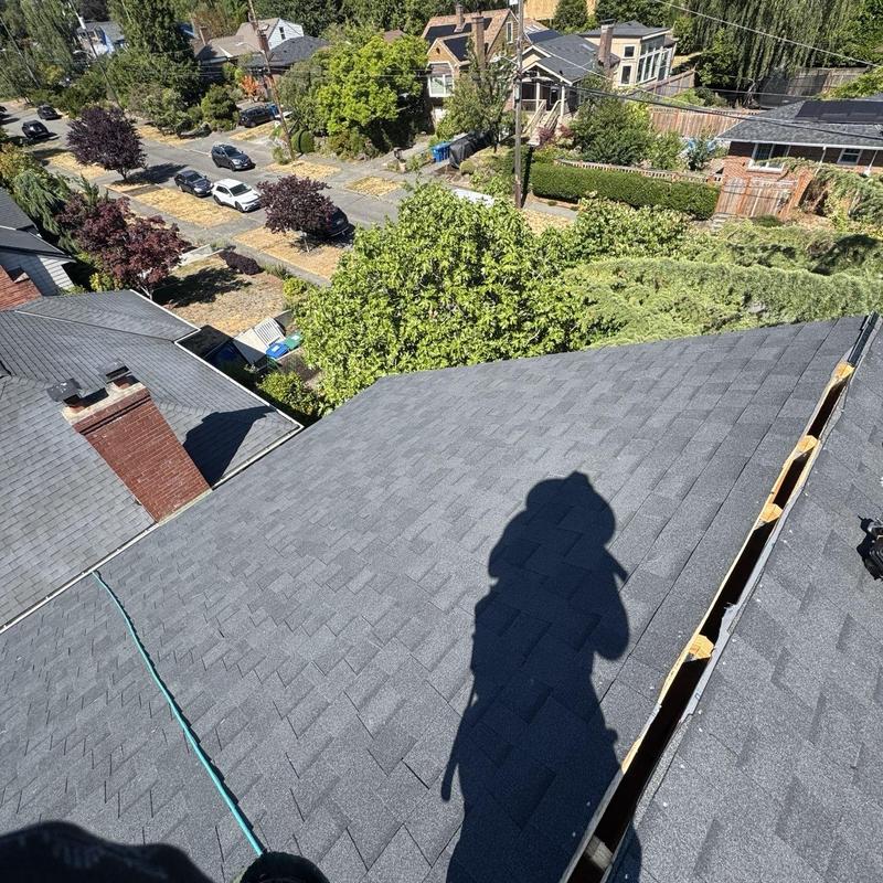 Shingle roof replacement with open vent section