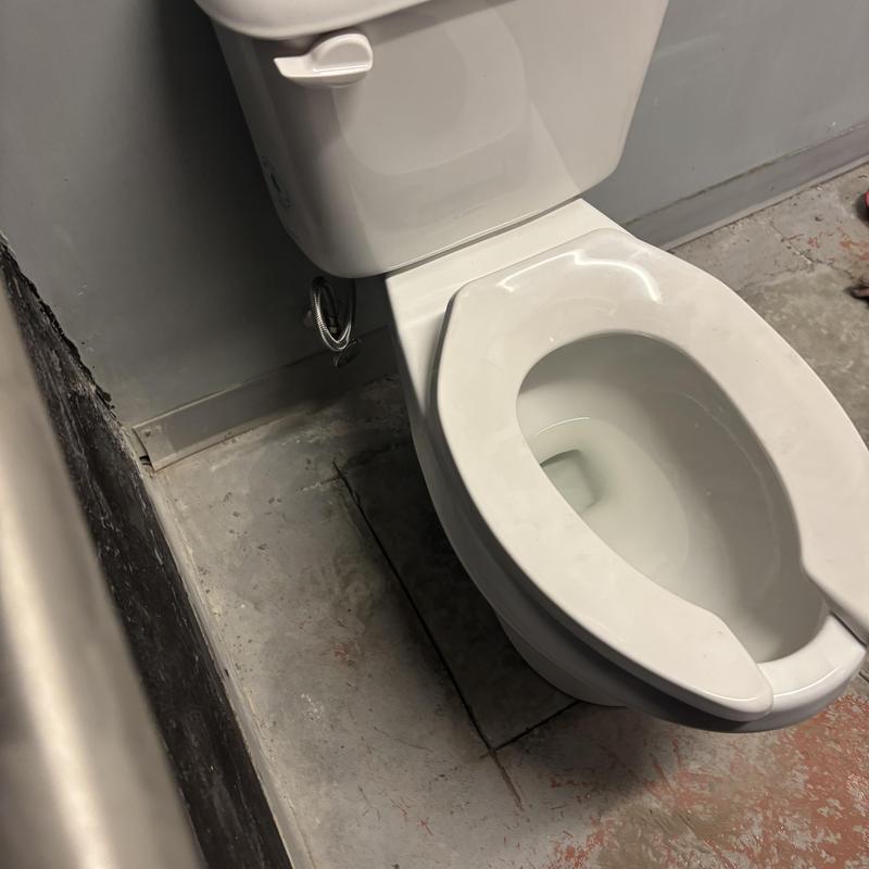 Toilet replacement in basement laundry room Toilet replacement in basement laundry room