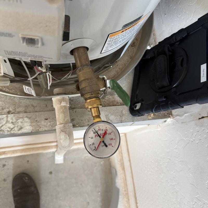 Water heater pressure gauge adjustment in Glendale, AZ