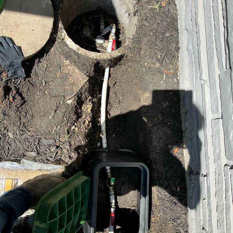 Galvanized yard line replaced with PEX shut offs Galvanized yard line replaced with PEX shut offs
