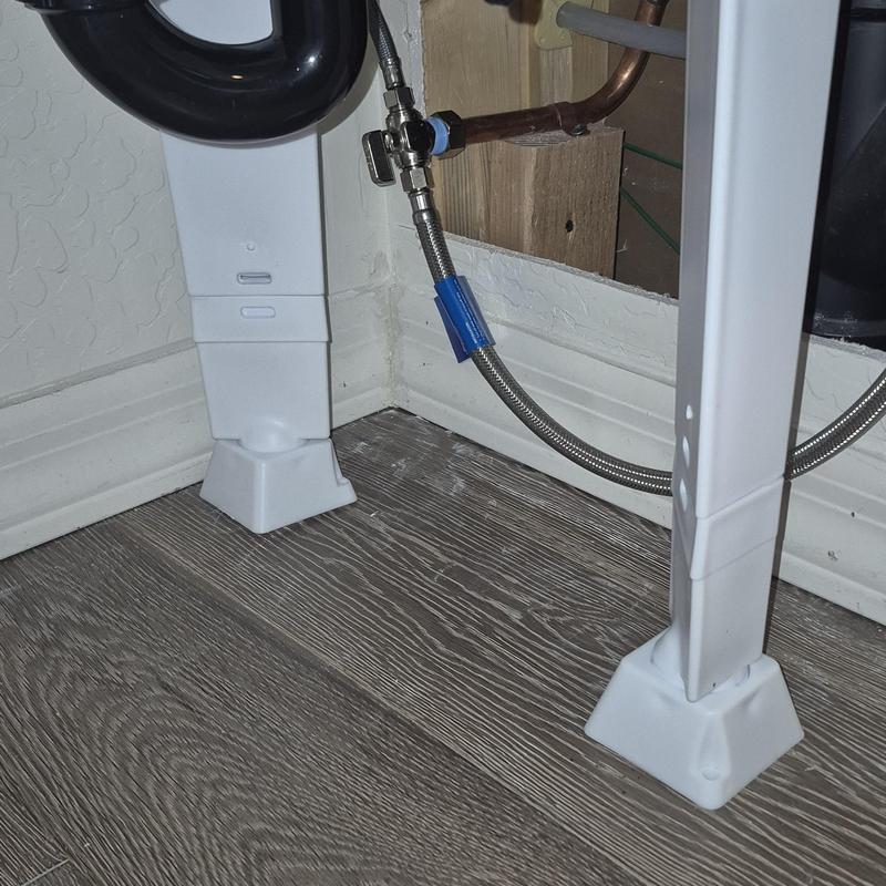 Sink supply line and drain pipe installation in bedroom closet
