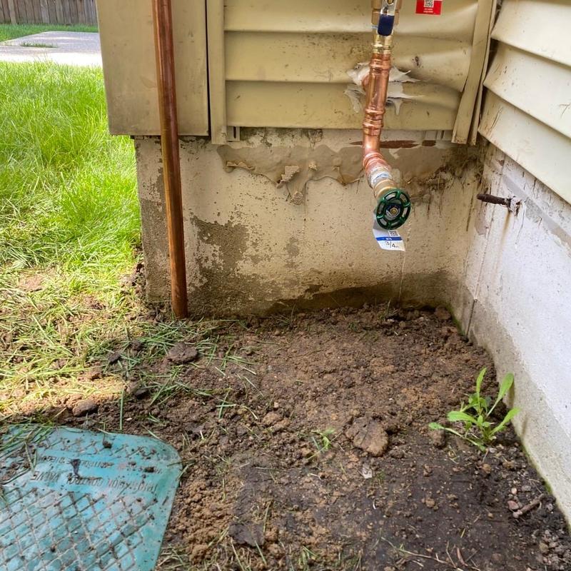 PVB backflow preventer and copper pipe installation