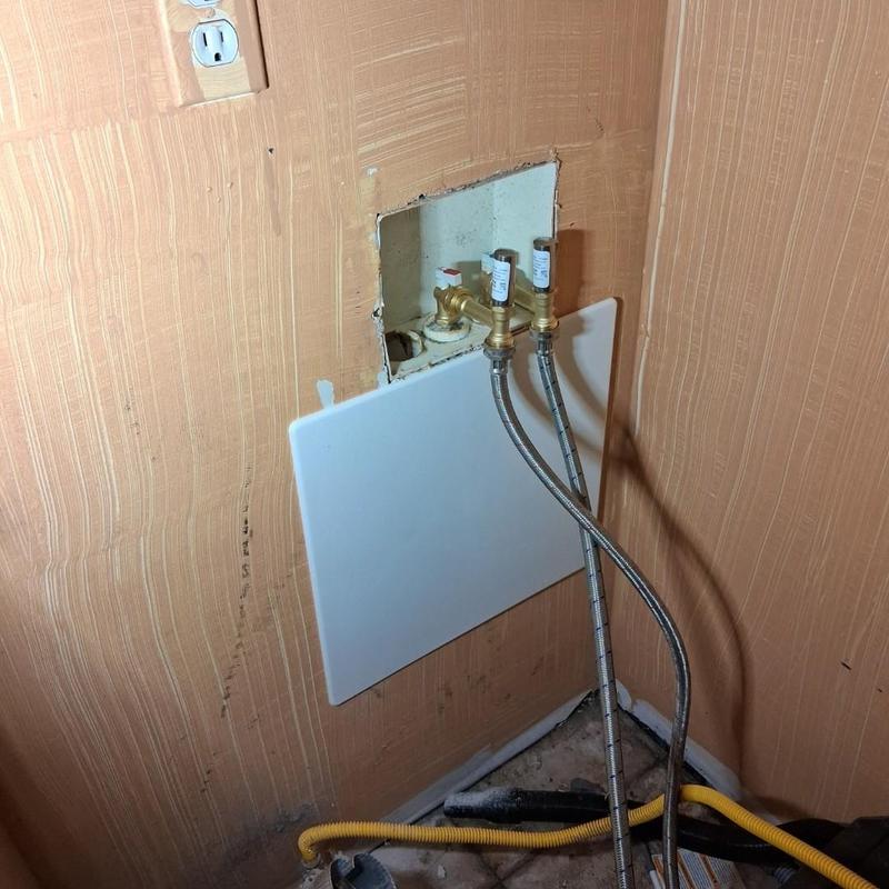 Washer box valves with arrestor hoses installation