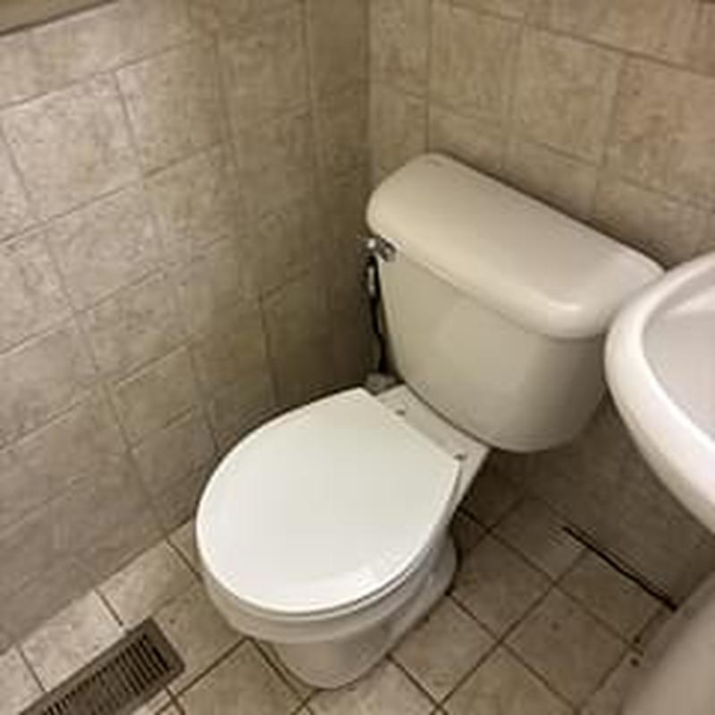 Mansfield round bowl toilet with new flange installed