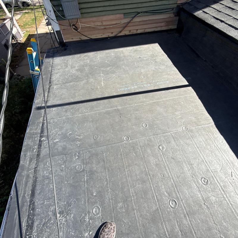 EPDM rubber roofing membrane on flat roof EPDM rubber roofing membrane on flat roof