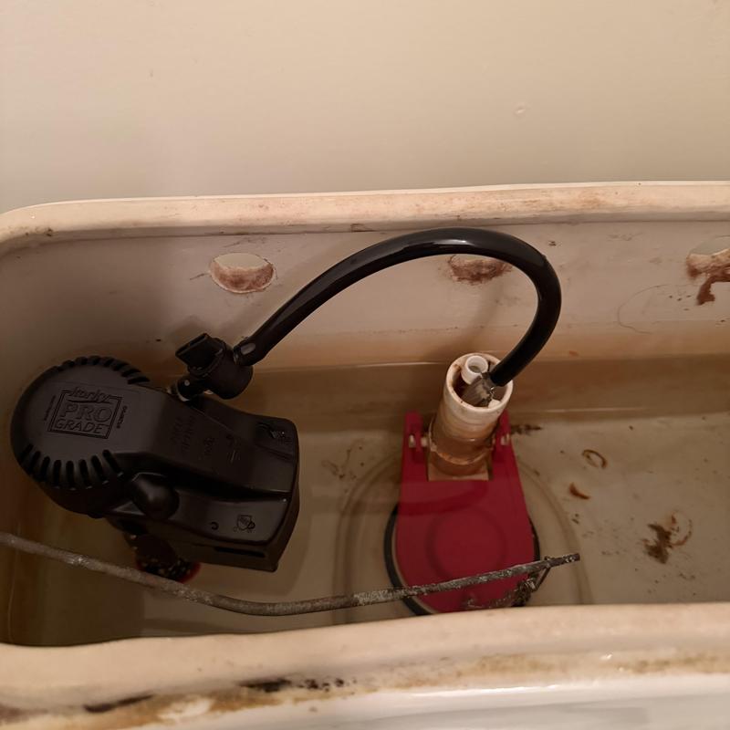Toilet fill valve and flapper inside tank Toilet fill valve and flapper inside tank