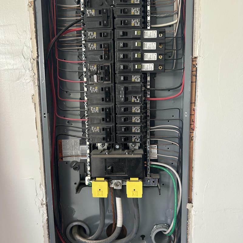 Electrical breaker panel with circuit wiring in Meridian, ID