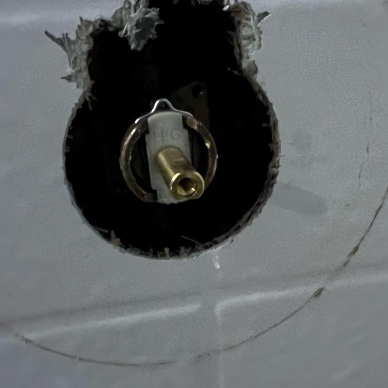 Moen Posi-Temp shower valve access hole Moen Posi-Temp shower valve access hole