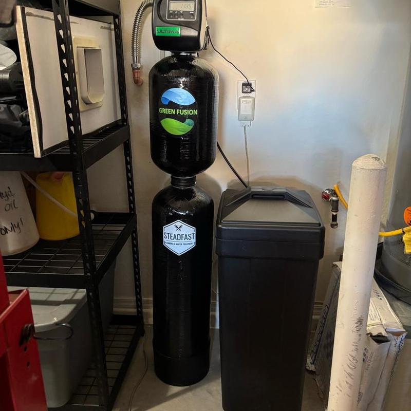 Green Fusion Water Softener with Salt Tank Installation Green Fusion Water Softener with Salt Tank Installation