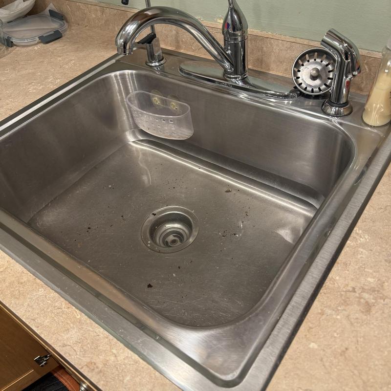 Kitchen sink and faucet with sprayer attachment Kitchen sink and faucet with sprayer attachment