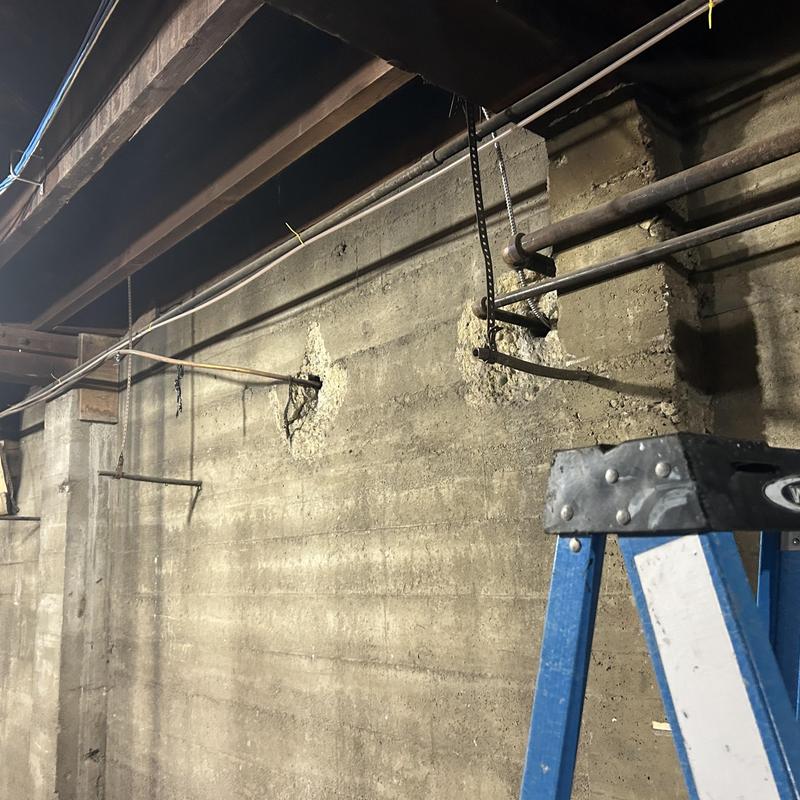 Mainline cast iron pipe removal in commercial basement