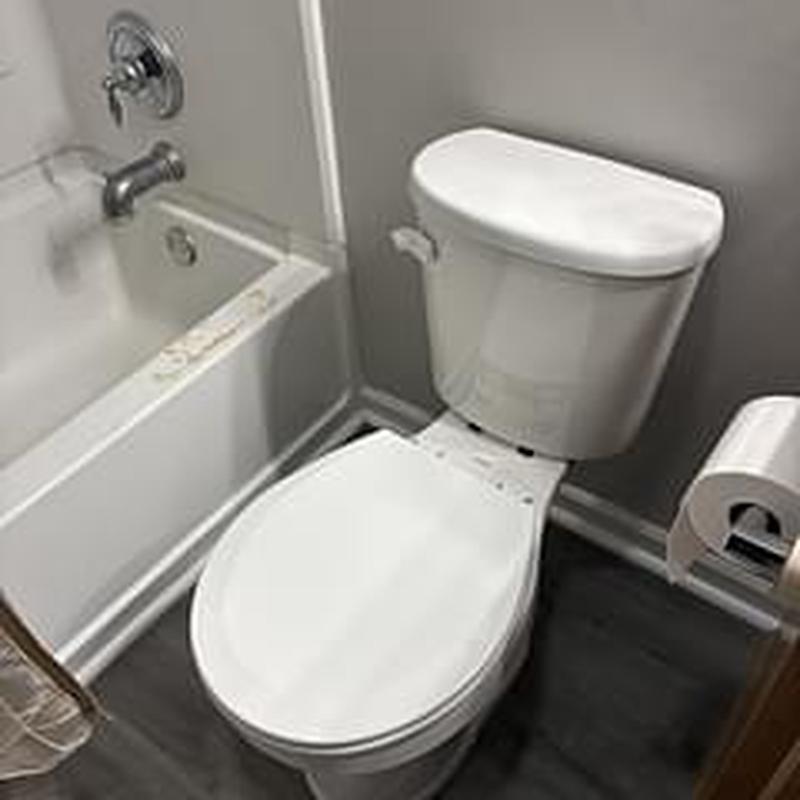 Gerber round bowl toilet installation with flange ring