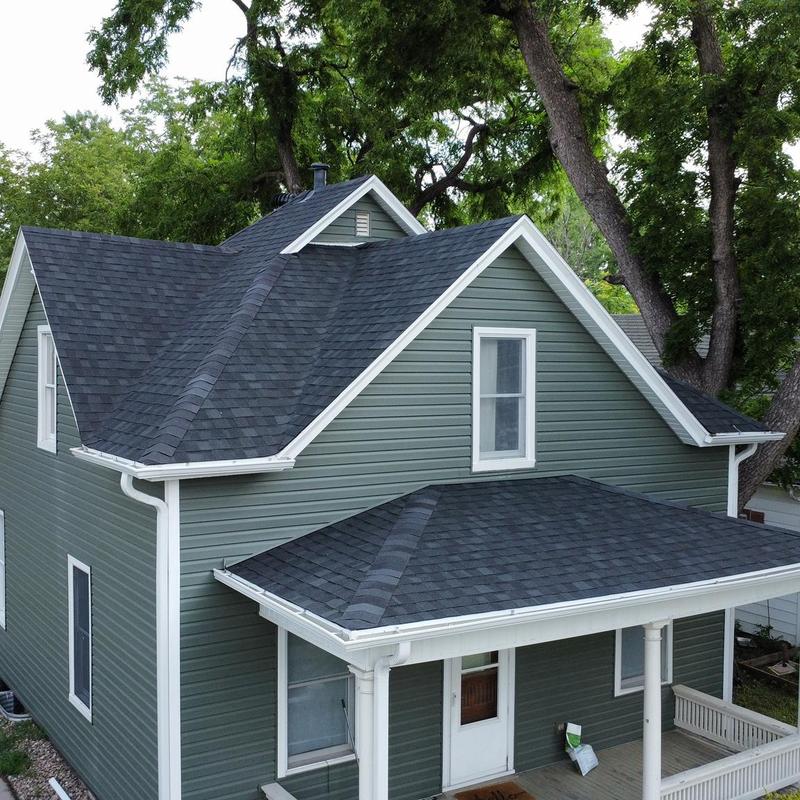 Tamko Titan XT asphalt shingle roof on house Tamko Titan XT asphalt shingle roof on house