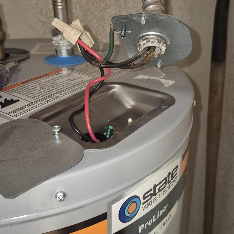 Electric water heater wiring and element connection