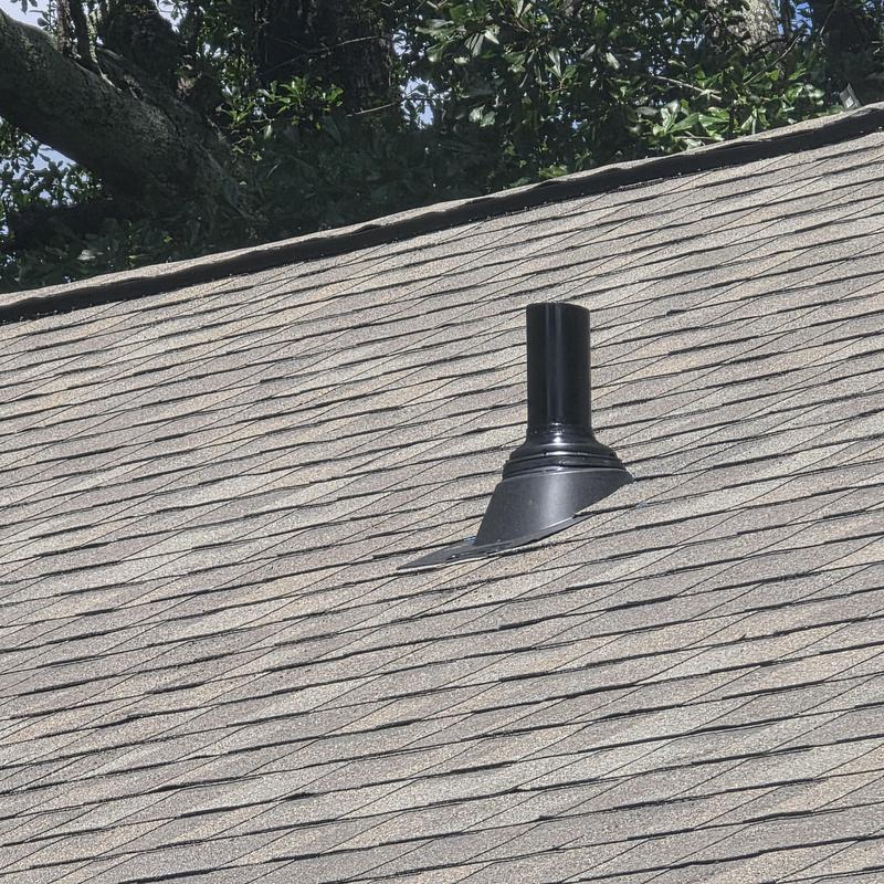 Owens Corning Driftwood architectural roof with pipe boot