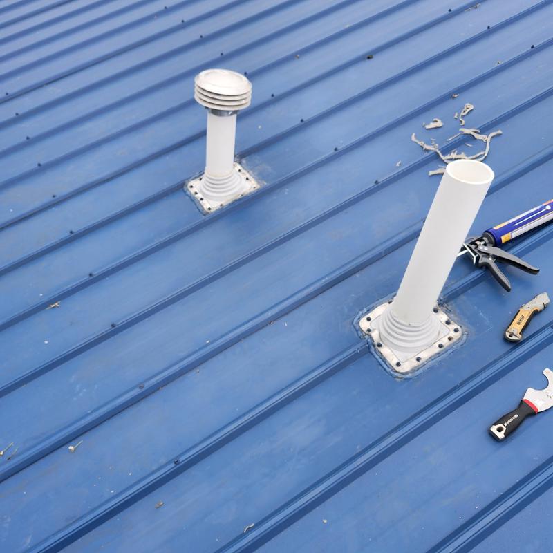 Metal roof vent pipe boot replacement with tools