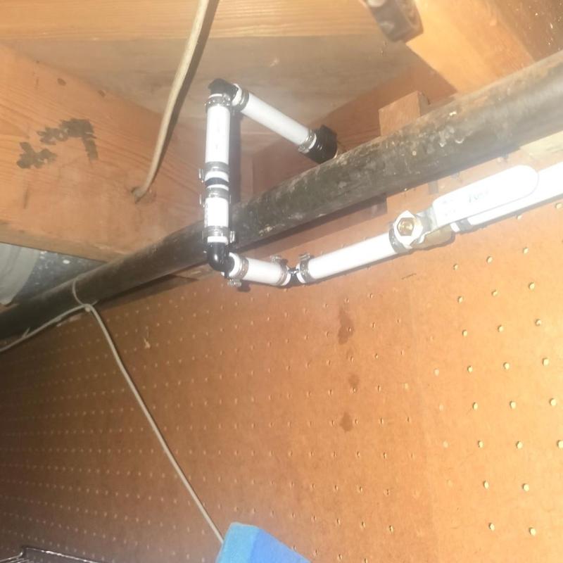 TnP valve and silcock plumbing installation under floor
