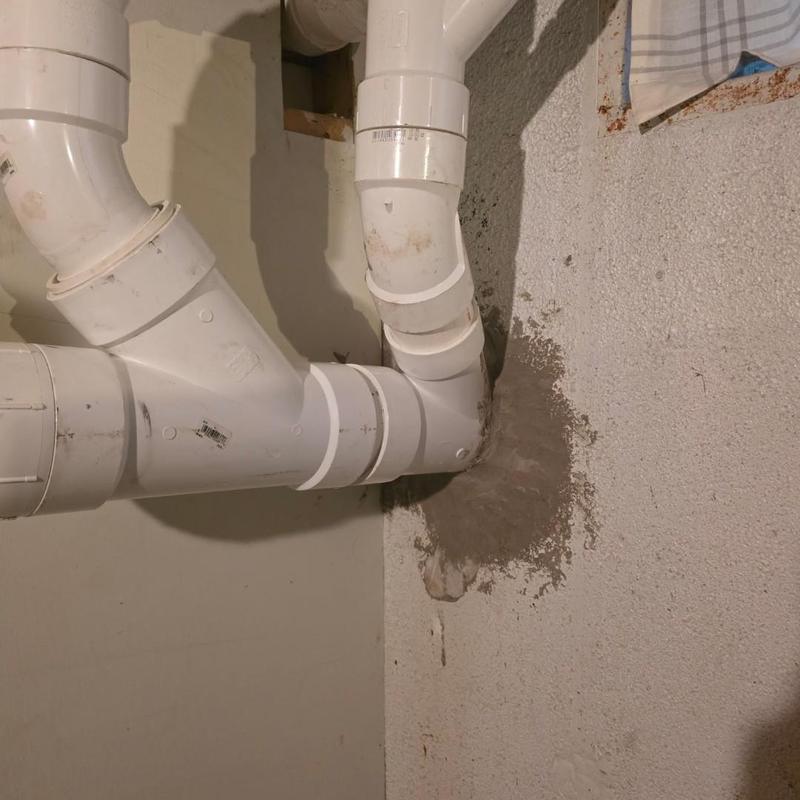 PVC pipe cleanout and cast iron wye replacement PVC pipe cleanout and cast iron wye replacement