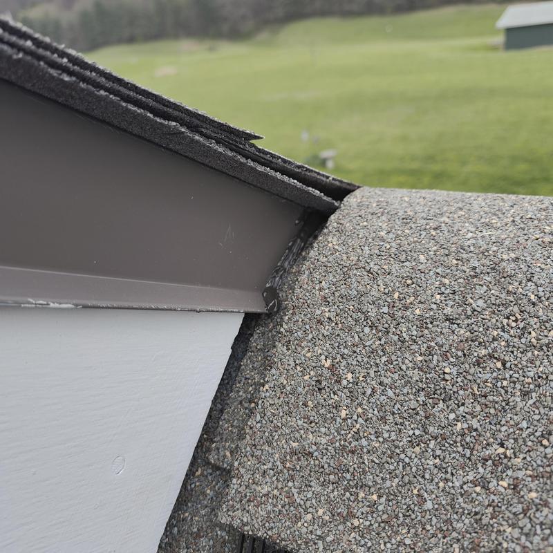 Roof drip edge installation on asphalt shingles
