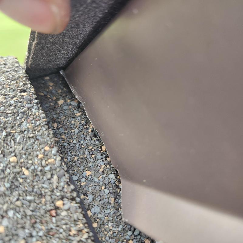 Roof drip edge installation on shingle roof edge