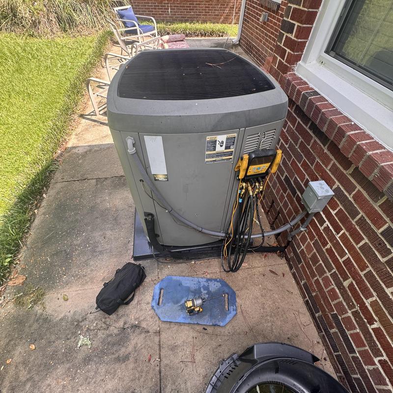Gas furnace split system with diagnostic tools installed